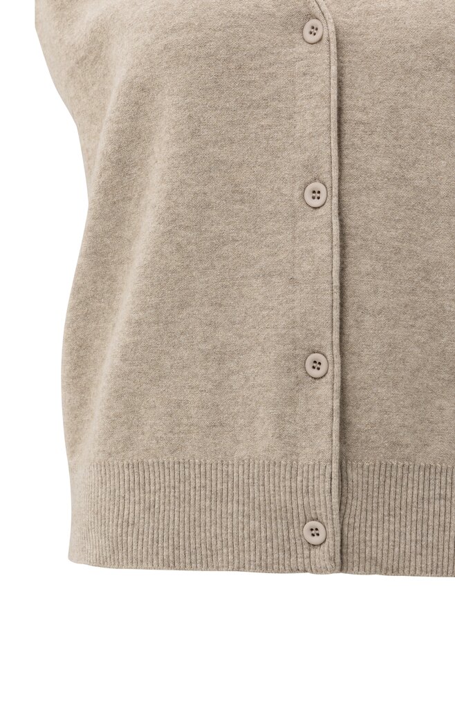 YAYA gilet gebreid - zand