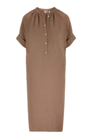 Zusss jurk kaftan linnenlook - lichtbruin