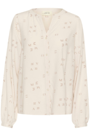 Cream blouse print