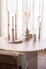 Kandelaar metaal - beige