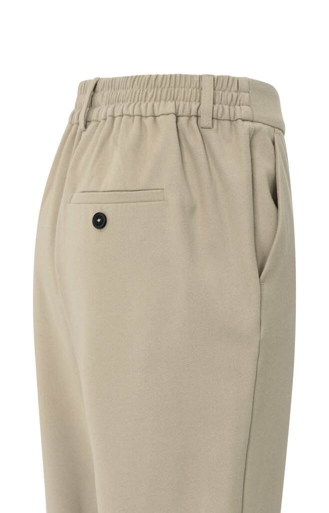 YAYA broek met omgeslagen zoom - zandbeige