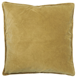 Ib Laursen kussenhoes velvet 50x50 - mustard