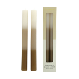 Kaars l s/2 - taupe