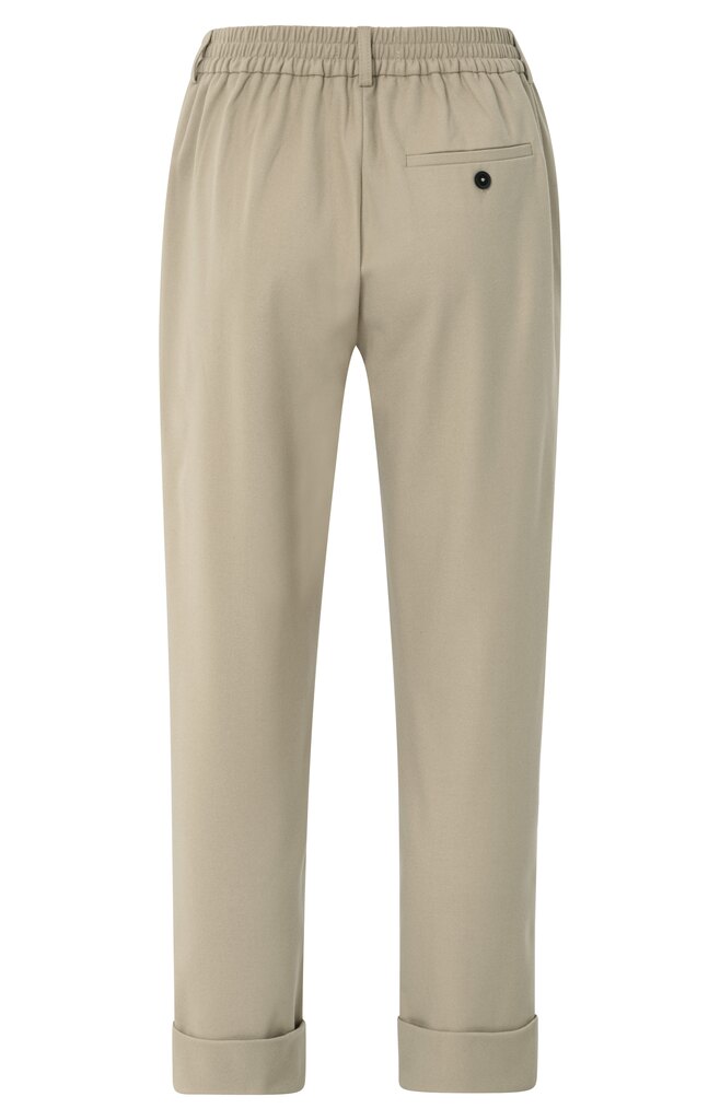 YAYA broek met omgeslagen zoom - zandbeige