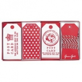 Greengate labels - fay red