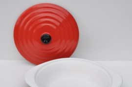 Schaal, zwart/rood