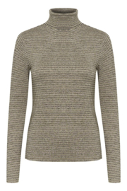 Cream shirt col - zwart/zand