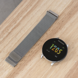 OOZOO smartwatch losse band metaal - zilver