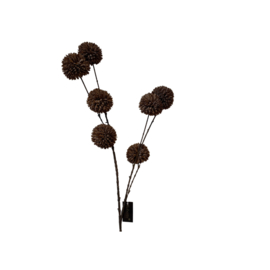 Zijdebloem pom pom - coffee