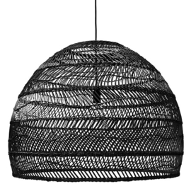 HKliving hanglamp wicker l - zwart