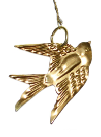 De Weldaad hanger vogeltje - antiek brass