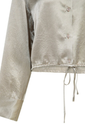 YAYA blouse satijn - beige/bruin