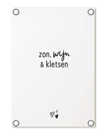 Zoedt tuinposter zon, wijn & kletsen