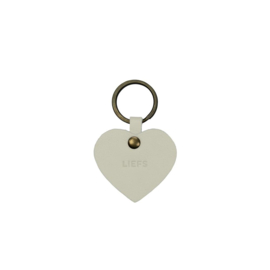 Leeff sleutelhanger hart liefs - creme