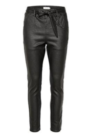 Cream broek leatherlook - zwart