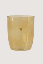 Zusss drinkglas hartje - oker