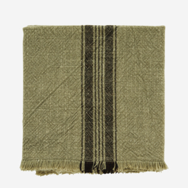 Madam Stoltz theedoek stripe - green