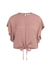 YAYA blouse knoopdetail - oud roze