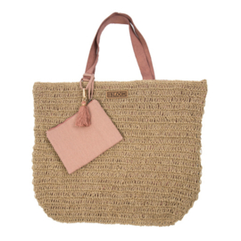 MrsBloom jute shopper - roze