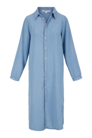Zusss jurk doorknoop - denim