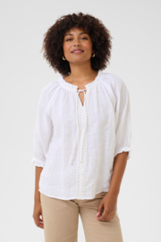 Cream blouse linnen - wit
