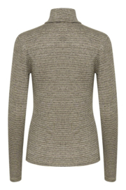 Cream shirt col - zwart/zand