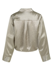 YAYA blouse satijn - beige/bruin