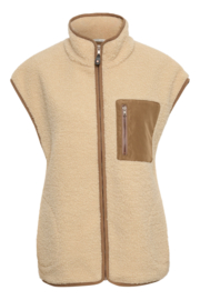 Cream bodywarmer teddy - creme