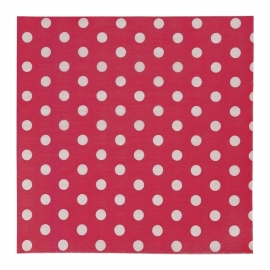 Servetten, polka rood