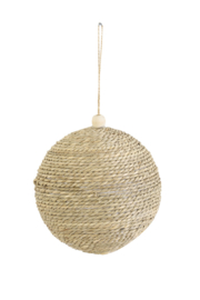 Kerstbal touw m - naturel