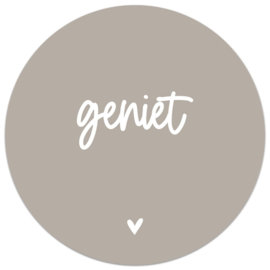 Zoedt muurcirkel geniet - taupe