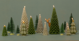Kaars kerstboom s - leaf green