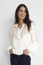 Cream blouse viola - creme