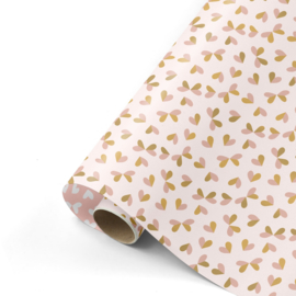 Inpakpapier hartjes - roze