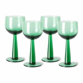 HKliving wijnglas emeralds l - groen
