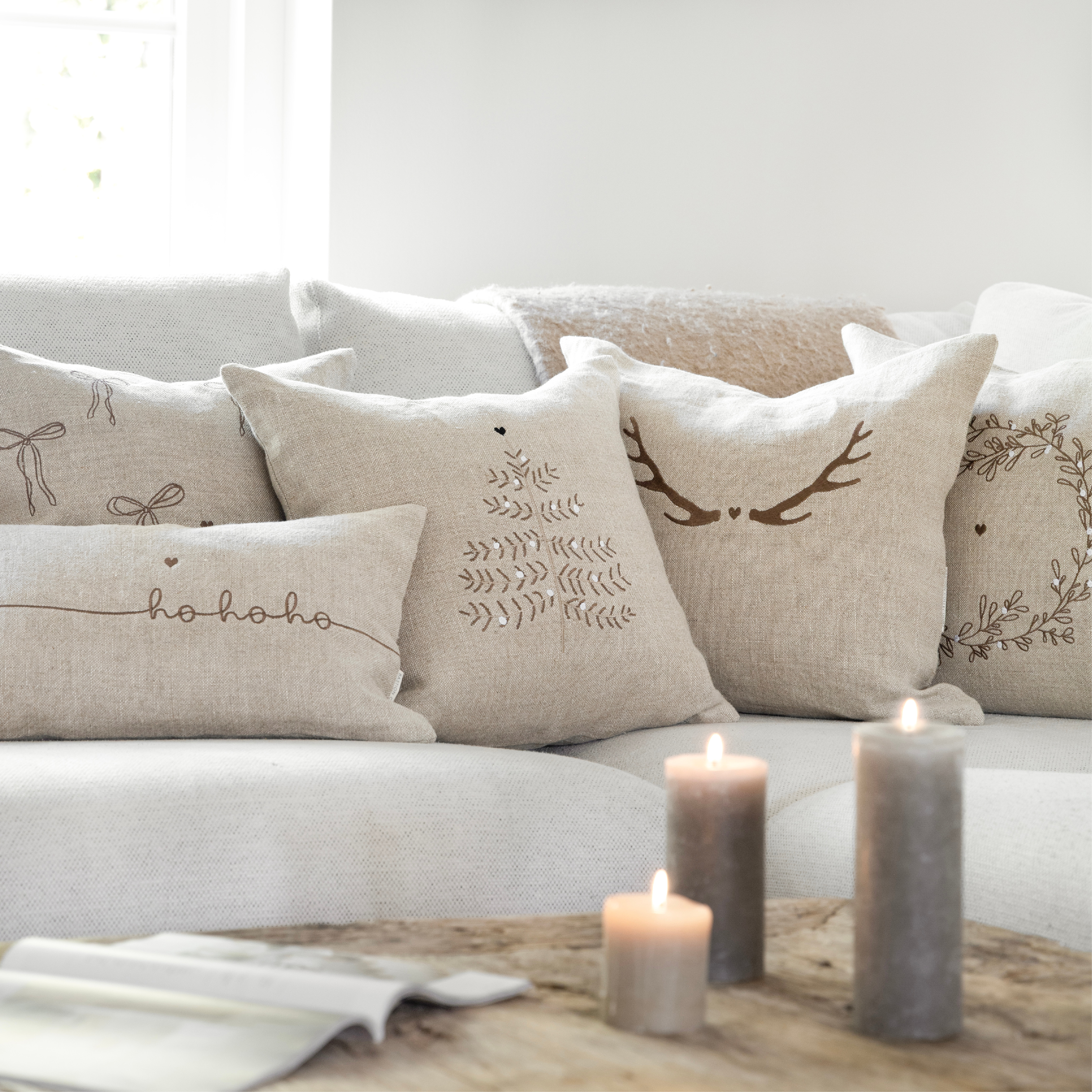 Bastion Collections kussenhoes mistletoe