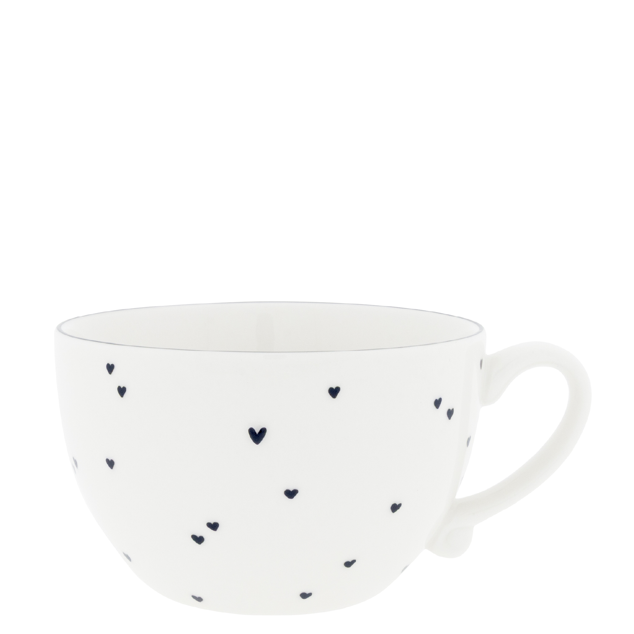 Bastion Collections soepkom s hearts - zwart