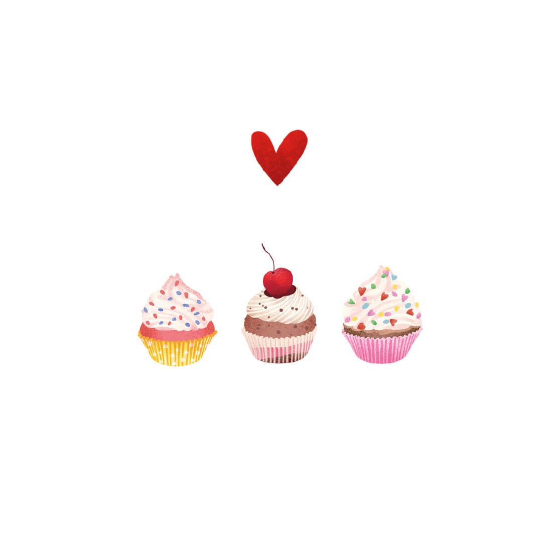 Yon kaart cupcake