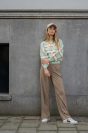 Zusss broek visgraat - beige