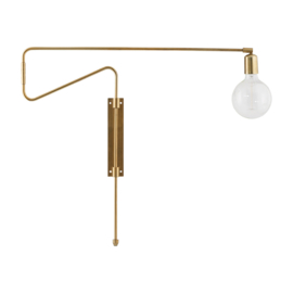 House Doctor wandlamp l swing - messing