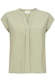 Cream blouse - green tea