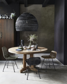 HKliving hanglamp wicker l - zwart