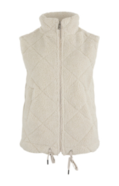 Anna Blue bodywarmer teddy - latte solid