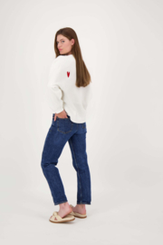 Zusss sweater met print - wit