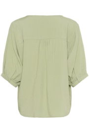 Cream blouse - green tea