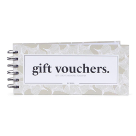 Boekje met gift vouchers