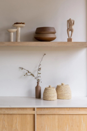 Mand met deksel s - naturel