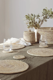 Mand incl. placemats - naturel