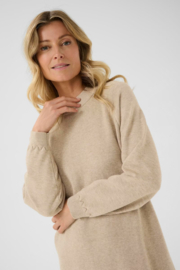 Cream jurk gebreid - creme/beige