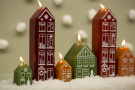 Rustik Lys adventkaarsjes s/4 - aubergine